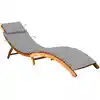 Image de vidaXL Chaise longue de jardin avec coussin Bois d'acacia solide