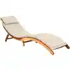 Image de vidaXL Chaise longue de jardin avec coussin Bois d'acacia solide