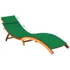 Image de vidaXL Chaise longue de jardin avec coussin Bois d'acacia solide