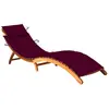 Image de vidaXL Chaise longue de jardin avec coussin Bois d'acacia solide