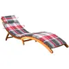 Image de vidaXL Chaise longue de jardin avec coussin Bois d'acacia solide