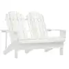 Image de vidaXL Chaise de jardin Adirondack 2 places bois de sapin massif blanc