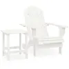 Image de vidaXL Chaise de jardin Adirondack avec table Bois de sapin Blanc
