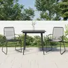 Image de vidaXL Ensemble à manger de jardin 3 pcs noir rotin PVC