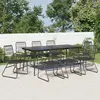 Image de vidaXL Ensemble à manger de jardin 9 pcs noir rotin PVC
