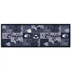 Image de vidaXL Tapis de Sol de Cuisine Lavable Paillasson Moquette de Sol Tapis de Couloir Tapis Antidérapant Moquette de Cuisine Bleu Café 45x150 cm