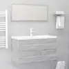 Image de vidaXL Ensemble de meubles de salle de bain 2 pcs Gris béton Aggloméré
