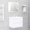 Image de vidaXL Ensemble de meubles salle de bain 2 pcs blanc bois d'ingénierie