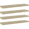 Image de vidaXL Panneau de Bibliothèque 4 pcs, Étagère Murale Flottante, Plaque d’Étagère de Rangement Salon Intérieur, Chêne Sonoma Bois d’Ingénierie