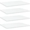 Image de vidaXL 4X Panneaux de Bibliothèque Panneaux d’Étagère à Livres Plaques d’Étagère de Rangement Mural Décoration Blanc 40x30x1,5 cm Aggloméré