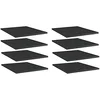 Image de Panneaux de bibliothèque 8 pcs noir brillant bois d'ingénierie