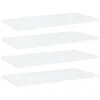 Image de vidaXL 4X Panneaux de Bibliothèque Panneaux d’Étagère à Livres Plaques d’Étagère de Rangement Mural Décoration Blanc 60x30x1,5 cm Aggloméré