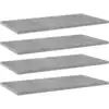 Image de vidaXL Panneaux de bibliothèque 4 pcs Gris béton 60x30x1,5cm Aggloméré