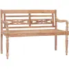 Image de vidaXL Banc Batavia 120 cm Huilé en blanc Bois de teck solide