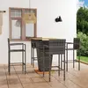 Image de vidaXL Ensemble de bar de jardin 5 pcs Gris