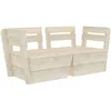 Image de vidaXL Canapé Palette à 2 Places de Jardin Bois d'épicéa imprégné