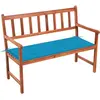 Image de vidaXL Banc de jardin avec coussin 120 cm Bois d'acacia massif