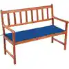 Image de vidaXL Banc de jardin avec coussin 120 cm Bois d'acacia massif
