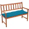 Image de vidaXL Banc de jardin avec coussin 120 cm Bois d'acacia massif