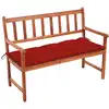 Image de vidaXL Banc de jardin avec coussin 120 cm Bois d'acacia massif