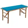 Image de vidaXL Banc de jardin pliable avec coussin 118 cm Bambou