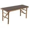 Image de vidaXL Banc de Jardin Pliable avec Coussin Banc de Terrasse Meuble de Jardin Meuble d'Extérieur Banc de Patio Arrière-Cour 118 cm Bambou