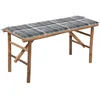 Image de vidaXL Banc de Jardin Pliable avec Coussin Banc de Patio Banc de Terrasse Meuble d'Extérieur Meuble de Jardin Arrière-Cour 118 cm Bambou