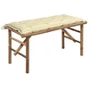 Image de vidaXL Banc de Jardin Pliable avec Coussin Banc de Terrasse Meuble d'Extérieur Banc de Patio Meuble de Jardin Arrière-Cour 118 cm Bambou