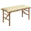 Image de vidaXL Banc de jardin pliable avec coussin 118 cm Bambou