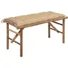 Image de vidaXL Banc de jardin pliable avec coussin 118 cm Bambou