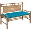 Image de vidaXL Banc de jardin avec coussin 120 cm Bambou