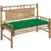 Image de vidaXL Banc de jardin avec coussin 120 cm Bambou