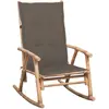 Image de vidaXL Chaise à bascule avec coussin Bambou