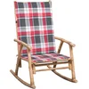 Image de vidaXL Chaise à Bascule de Jardin en Bambou avec Coussin Inclus pour Détente Extérieure