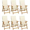 Image de vidaXL Chaises pliables de jardin lot de 6 avec coussins Bois d'acacia