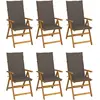 Image de vidaXL Chaises pliables de jardin lot de 6 avec coussins Bois d'acacia