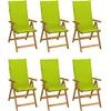 Image de vidaXL Chaises pliables de jardin lot de 6 avec coussins Bois d'acacia