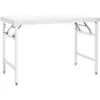 Image de vidaXL Table de Travail Pliable de Cuisine Etabli de Cuisine Gastronomique Restaurant Cantine Maison Intérieur 120x60x80 cm Acier Inoxydable