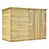 Image de vidaXL Bois de Pin Imprégné Abri à Vélo de Jardin Abri de Stockage Rangement Hangar Maison de Jardin Extérieur Arrière-Cour 232x110x170 cm