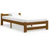 Image de vidaXL Cadre de lit sans matelas Marron miel Bois pin massif 90x200 cm
