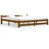 Image de vidaXL Cadre de lit sans matelas marron miel bois pin massif 200x200cm