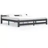 Image de vidaXL Cadre de lit sans matelas gris foncé pin massif 200x200 cm