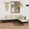 Image de vidaXL Salon de jardin 6 pcs avec coussins Résine tressée Noir