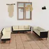Image de vidaXL Salon de jardin 9 pcs avec coussins Résine tressée Noir