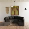 Image de vidaXL Salon de jardin 6 pcs avec coussins Résine tressée Gris