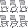 Image de vidaXL Chaises pliables d'extérieur lot de 6 Bois d'acacia solide
