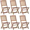 Image de vidaXL Chaises pliables de jardin lot de 6 Bois d'acacia solide
