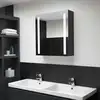 Image de vidaXL Armoire de salle de bain à miroir LED 62x14x60 cm