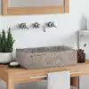 Image de vidaXL Lavabo 45x30x12 cm marbre gris brillant