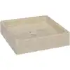 Image de vidaXL Lavabo Crème 40x40x10 cm Marbre